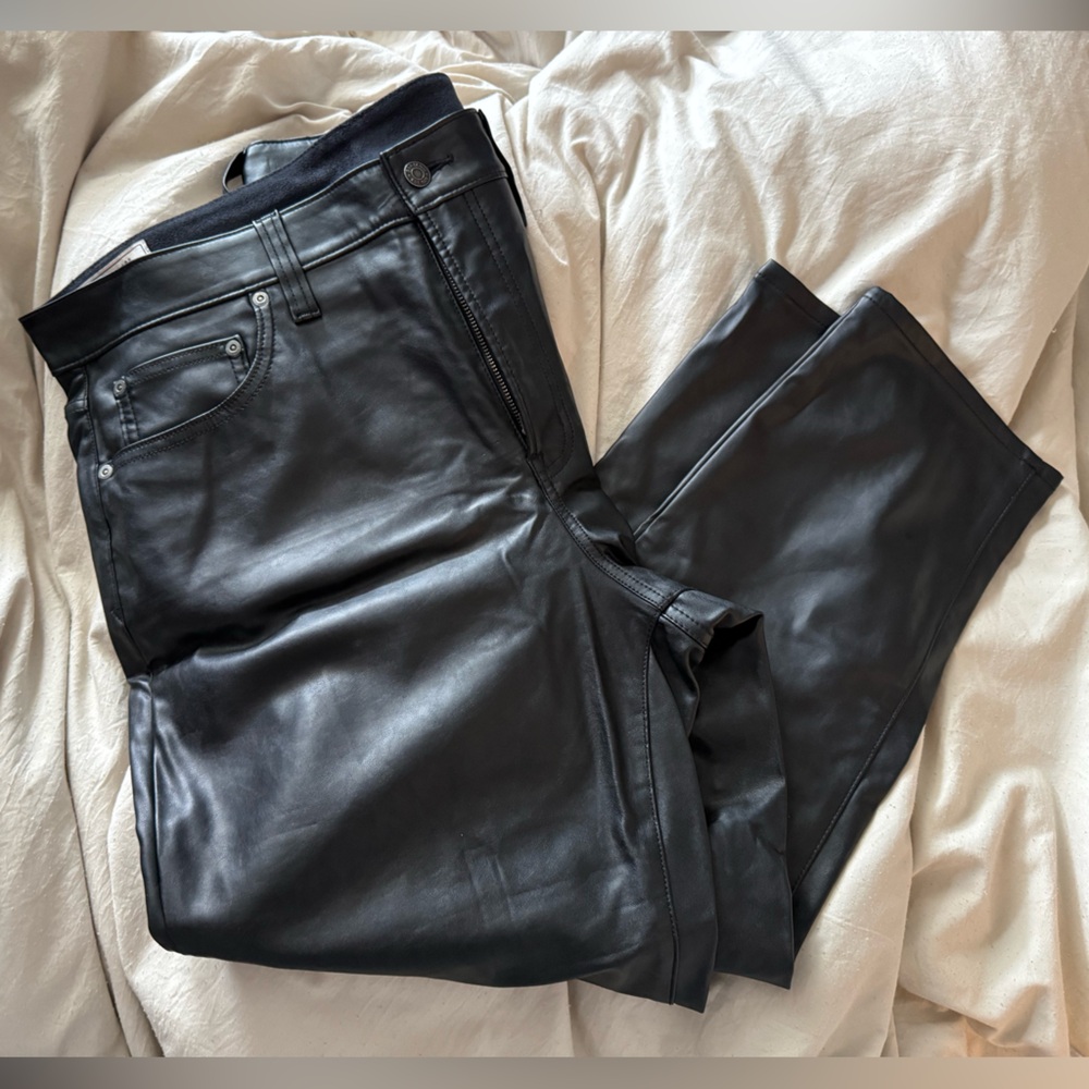 GAP Black Leather Trousers